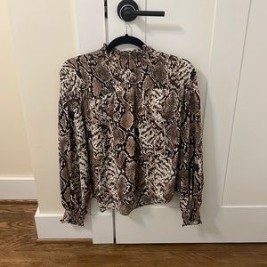 Snakeskin Necked Blouse